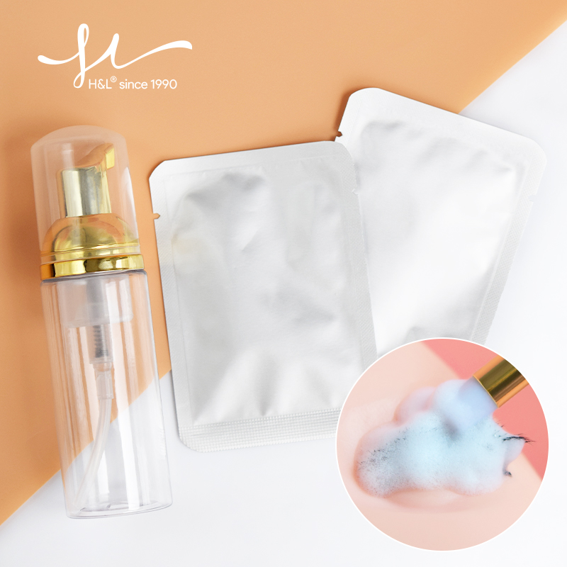 Eyelash Extension Foam Cleanser - H & l-つけまつげ用の加熱された保湿剤,5ml,発泡性を滑らかにし,刺激なし,メイクアップクリーニング,拡張用
