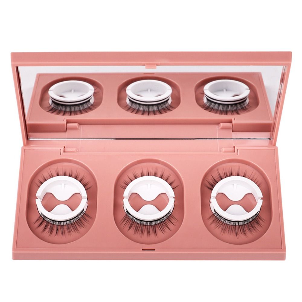 Eyelash Extension Supernatural - 3 ペア再利用可能な偽まつげ非粘着性超自然粘着まつげ自己粘着まつげエクステンションメイクアップツールメイクアップ