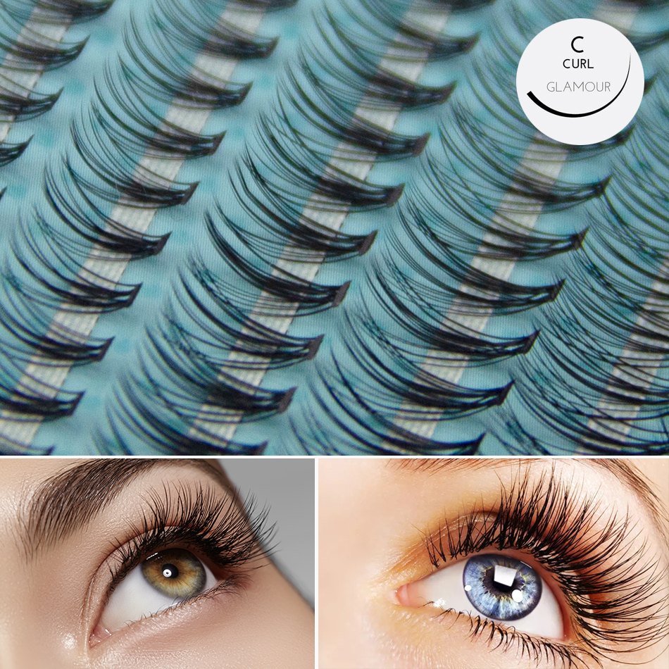 Eyelash Extension Supernatural - Iguions-天然ミンクまつげエクステ,超クラスター,個々のまつげ,cilia混合物,20d,8-14mm, 7行