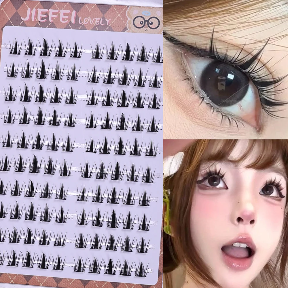 Eyelash Extension Japan - かわいいバニー 10 列つけまつげ - 接着剤不要の DIY