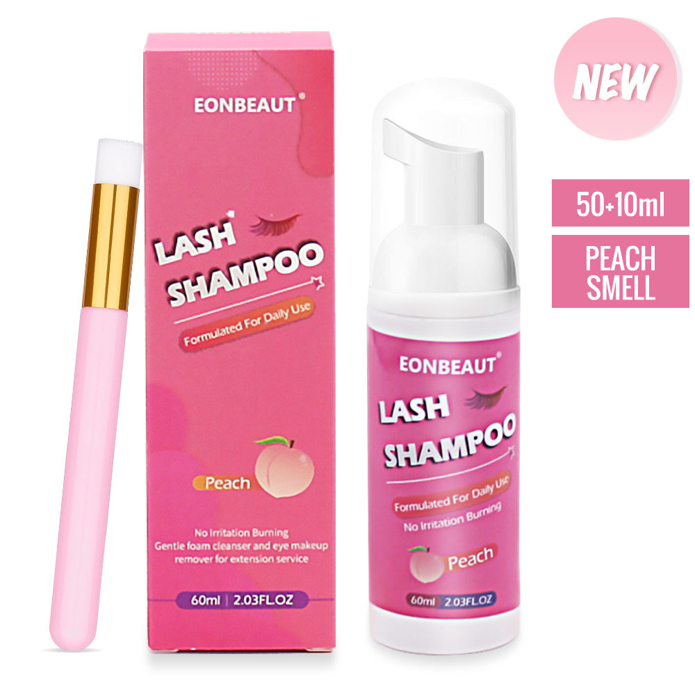Eyelash Extension Foam Cleanser - 60 ミリリットルまつげエクステンションシャンプーポンププレスラッシュリフトまつげクレンザーフォーム優しいフォーミュラサロン家庭用メイクアップツール