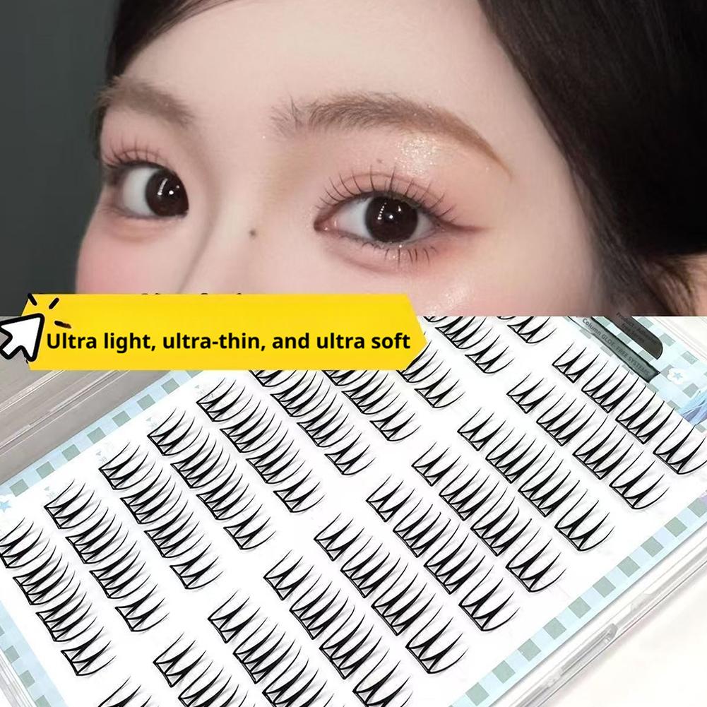 Eyelash Extension Korean Style - 30列韓国ガールズグループ風つけまつげU字型ウィスピーイドルラッシュ目を大きく見せるナチュラルセルフ接着まつげエクステ