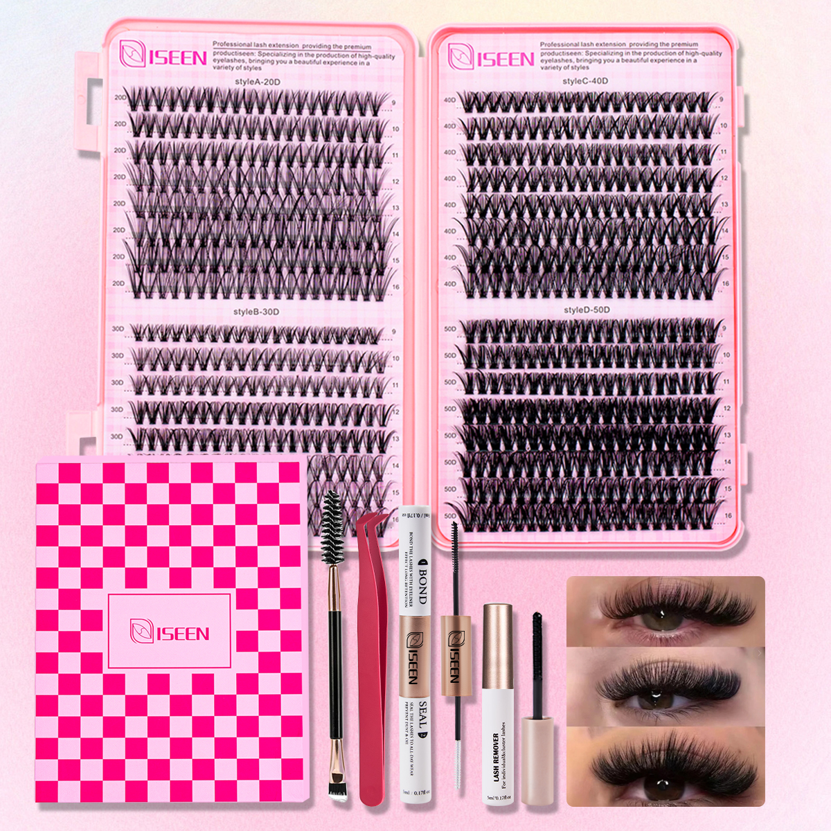 Eyelash Extension Equipment - 個別つけまつげミックス大容量ナチュラル DIY エクステンションまつげクラスターマルチスタイルフュージョンアイメイクアップツール