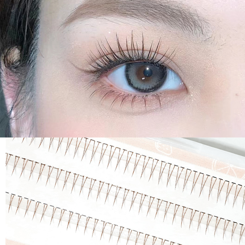 Eyelash Extension Anime - J カール V シェイプ下まつげコミックアイまつげナチュラルボトムまつげソフトマンガまつげ束まつげクラスター韓国メイク