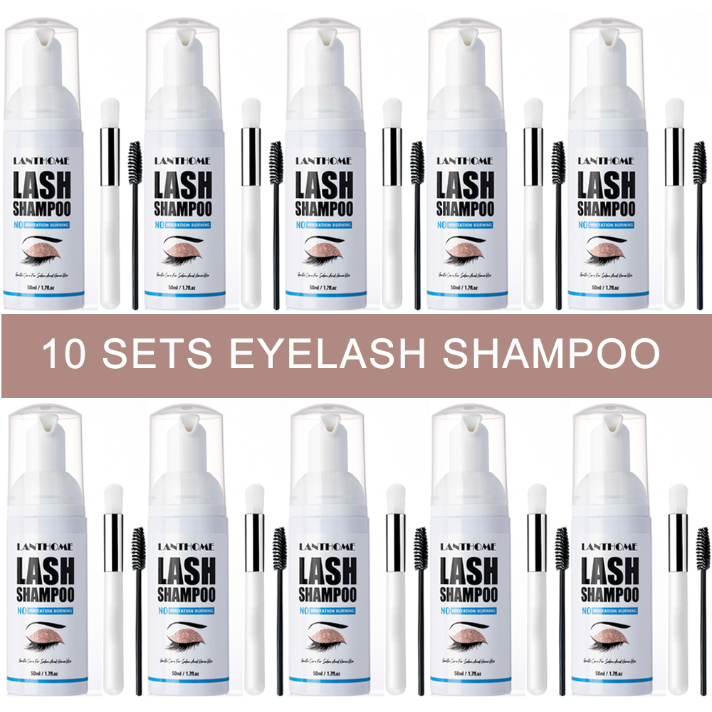 Eyelash Extension Foam Cleanser - 50 ミリリットル Lanthome プロまつげエクステンションシャンプーまぶたラッシュ発泡クレンザー接着剤リムーバーメイクアップ女性のためのディープクリーニング