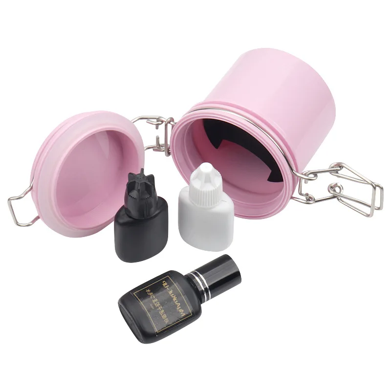 Eyelash Extension Jakarta - まつげエクステ用接着剤スタンド収納ジャー、まつげグラフト用女性用メイクアップツール、まつげグルー収納タンク容器（個別包装）