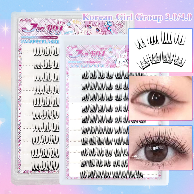 Eyelash Extension Korean Style - 韓国ガールズグループ3.0/4.0クラスターラッシュふわふわK-POPアイドルラッシュナチュラルアイドルスタイルマンガラッシュ初心者向け