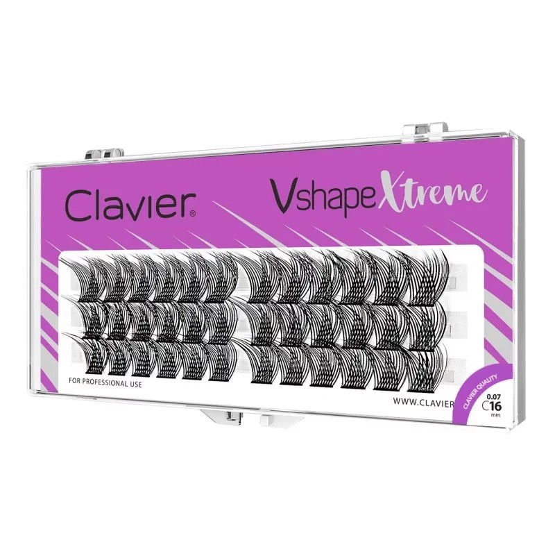 Eyelash Extension Anime - CLAVIER新商品 Vシェイプ エクストリーム クラスターアイラッシュ Cカール 36束入りワイドステムまつげエクステ