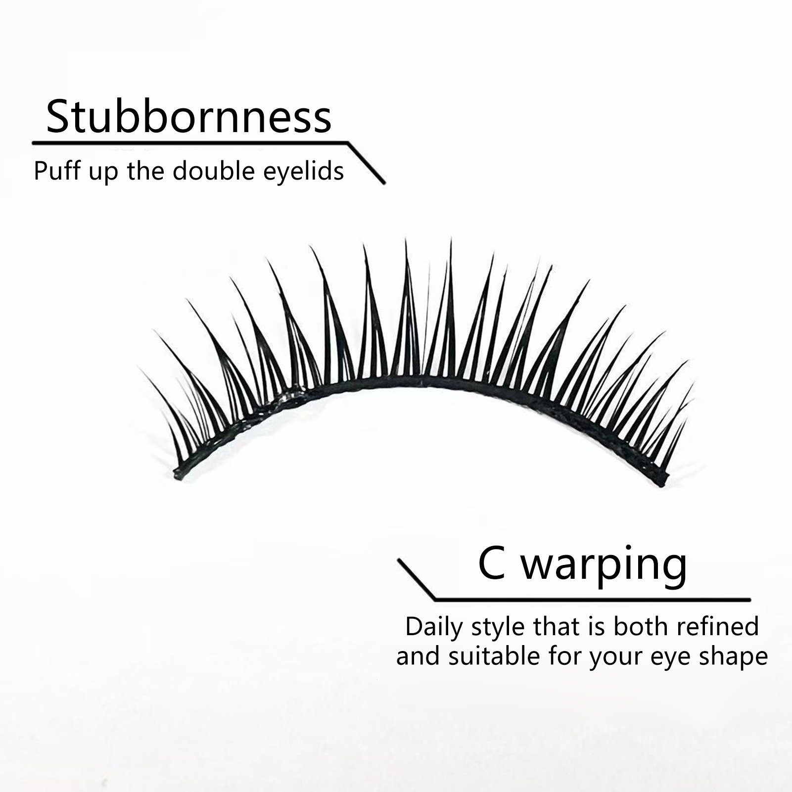 Eyelash Extension Korean Style - 韓国風フルストリップつけまつげ ナチュラル厚めまつげエクステ 女性用 舞台演出用