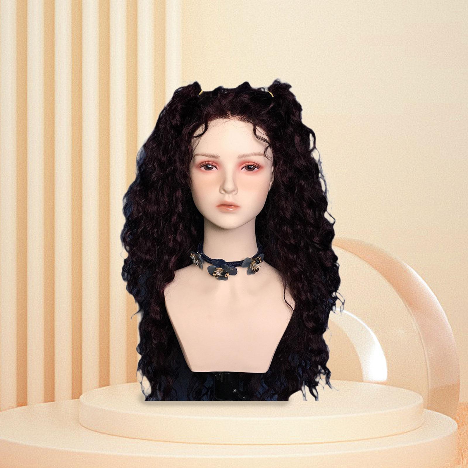 Eyelash Extension Anime - 肩窓付きヘッドディスプレイヘッドまつげエクステンションアニメマネキンヘッドかつらホルダーメガネキャップ帽子用