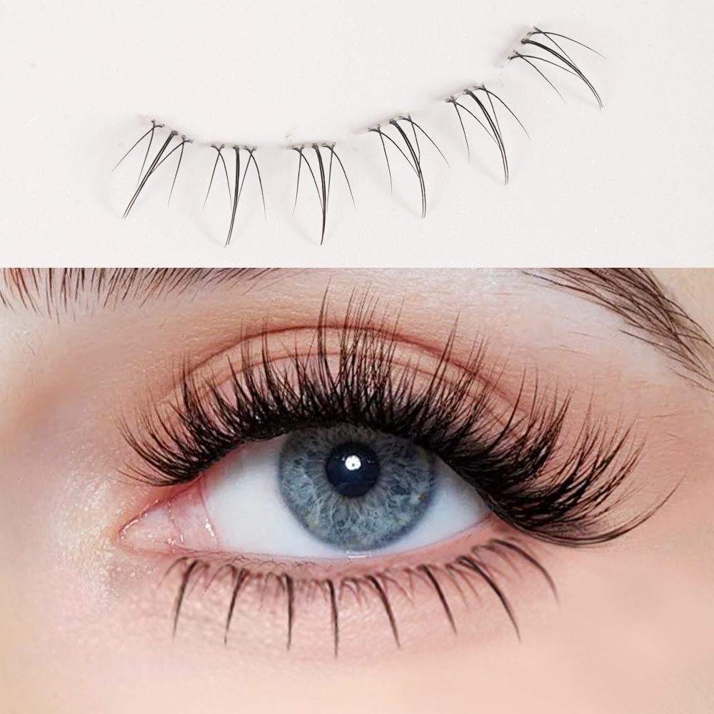 Eyelash Extension Supernatural - ICONSIGN ソフトナチュラルブラック下まつげ初心者に優しい超薄型バンドつけまつげ着用快適なまつげエクステンション