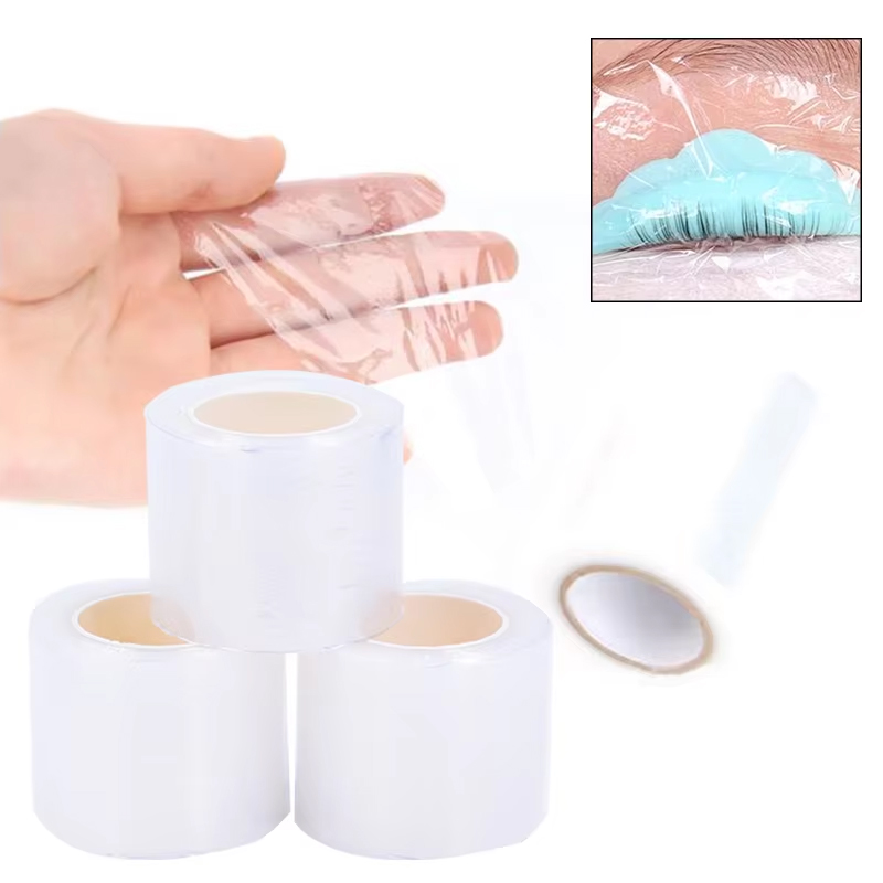 Eyelash Extension Jakarta - 200 メートル/ロールクリアメイクアップフィルムリップ眉毛タトゥーラップカバーまつげエクステンション接着剤リムーバーラッシュパーマリフティングフィルムマイクロブレードツール