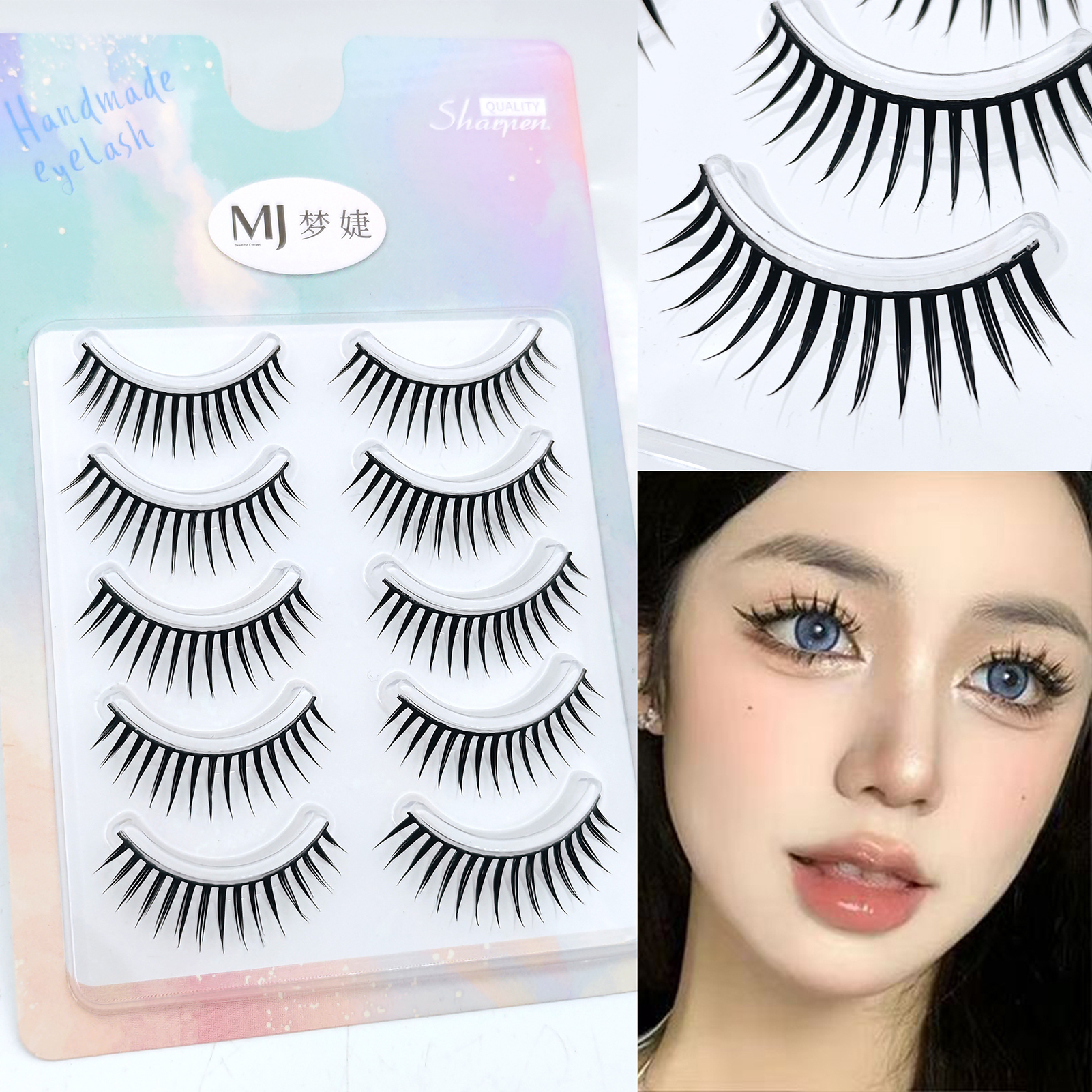 Eyelash Extension Korean Style - 劇的なつけまつげマンガスタイル C カール合成繊維まつげパーティーステージコスプレメイクアップツールまつげエクステンション