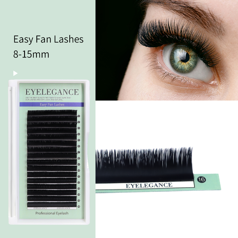 Eyelash Extension Qc - ワンセカンドブロッキングまつげエクステイージーファンラッシュ束8～15mm長さシェイプ16列ナチュラルボリュームラッシュ