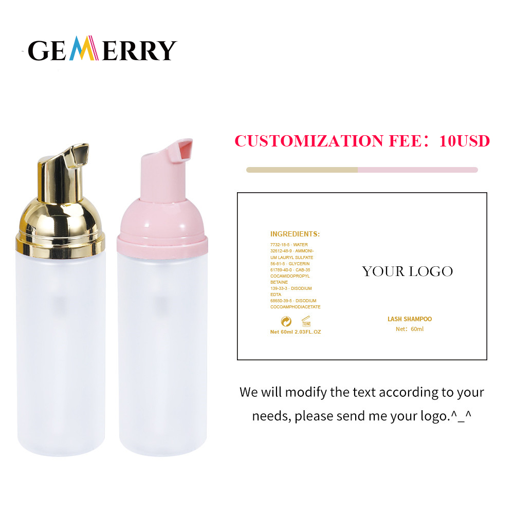 Eyelash Extension Foam Cleanser - まつげを塗るためのフォームクリーナー,60ml,クレンザー,プロのクリーニングツール,エクステンション,使い捨て,無臭,迅速な発送