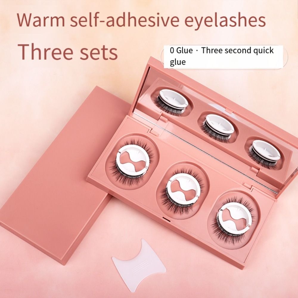 3 ペア再利用可能な偽まつげ非粘着性超自然粘着まつげ自己粘着 - Eyelash Extension Supernatural のレビューと価格