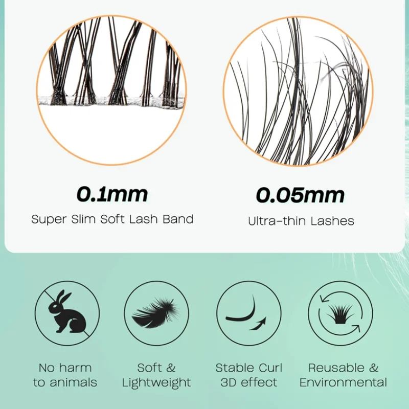 個々のまつげクラスターCカールミックスまつげクラスター3Dウ - Eyelash Extension Supernatural のレビューと価格