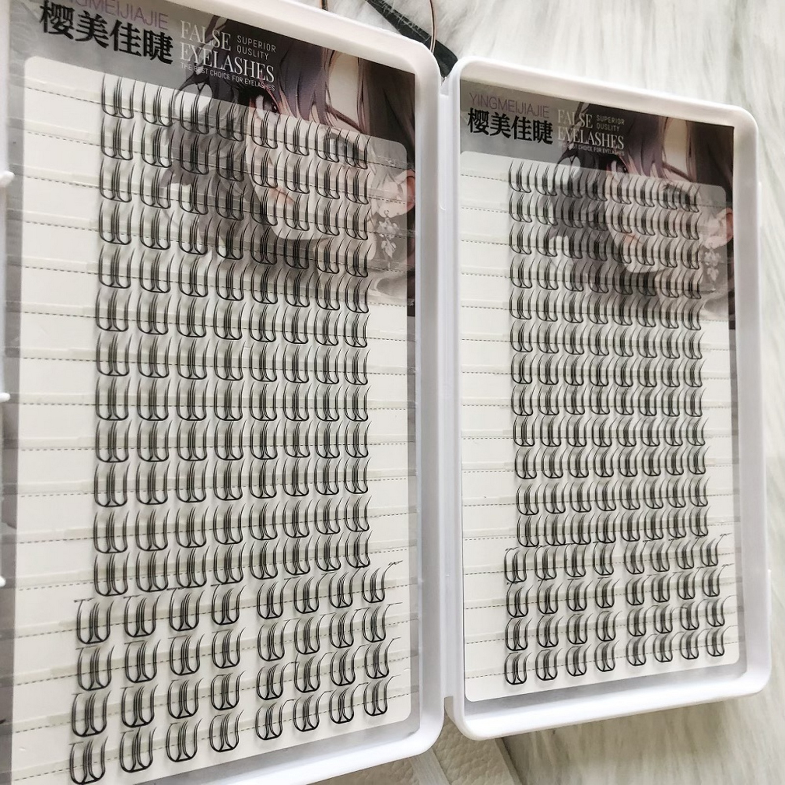 DIYまつげエクステ 韓国風 U字型つけまつげ 個別クラスタ - Eyelash Extension Korean Style のレビューと価格