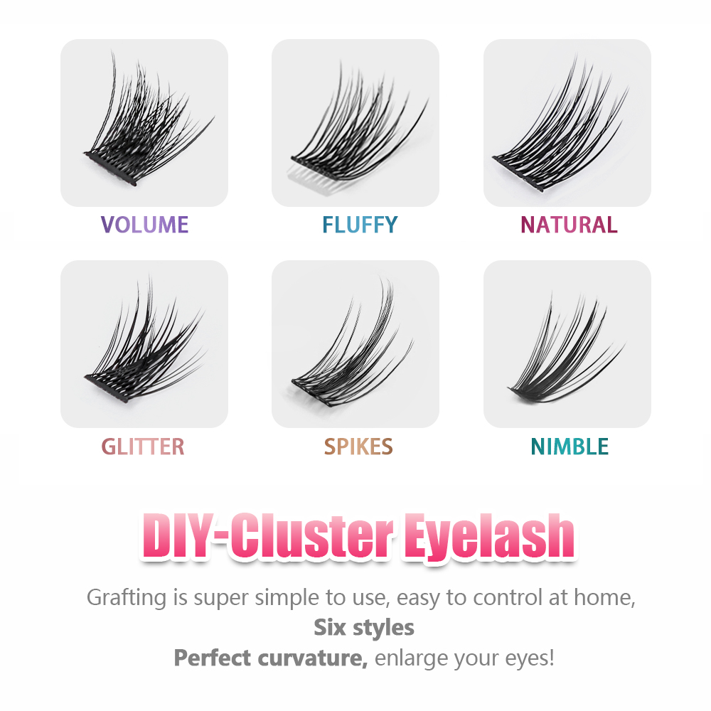 Iscaku-クラスターのつけまつげ,非常に薄いバンド,柔ら - Eyelash Extension Supernatural のレビューと価格