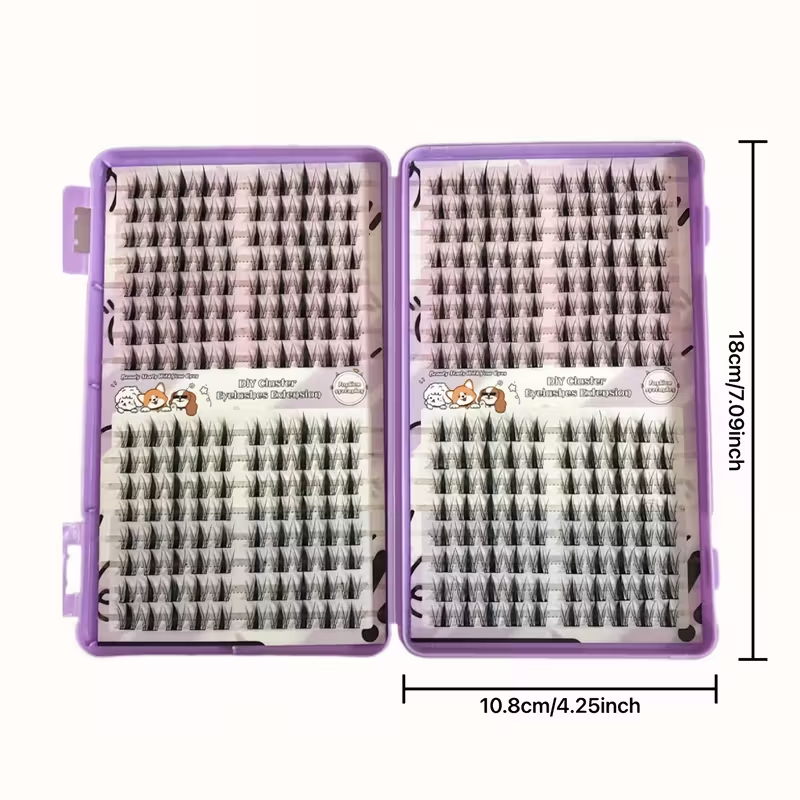 マンガまつげクラスター シャープ 320本入り、13mm長さ - Eyelash Extension Japan のレビューと価格