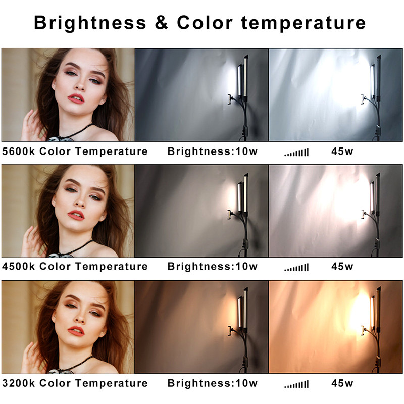 45 ワット柔軟なダブルアーム LED フィルライト美容 L - Video Eyelash Extension のレビューと価格