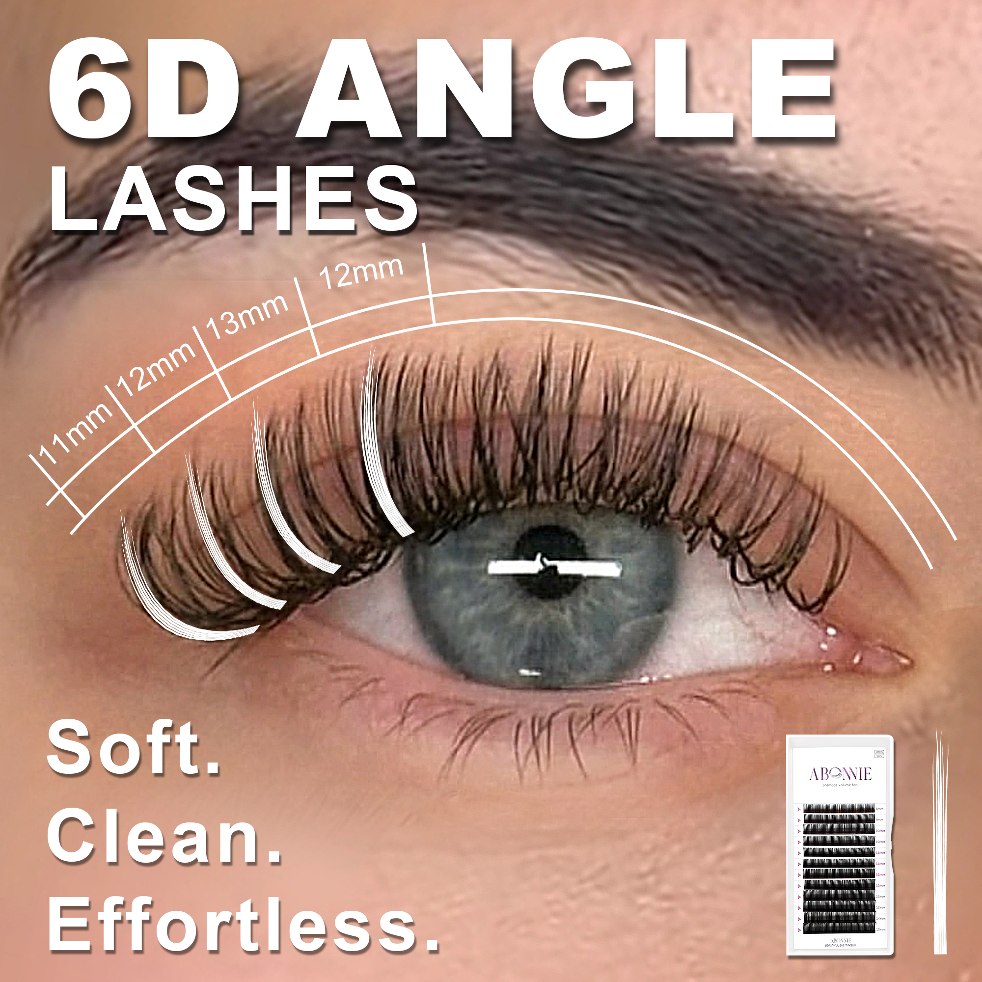 アボニー ウィスピー セット ラッシュ 5D 6D アングル - Eyelash Extension For Men のレビューと価格