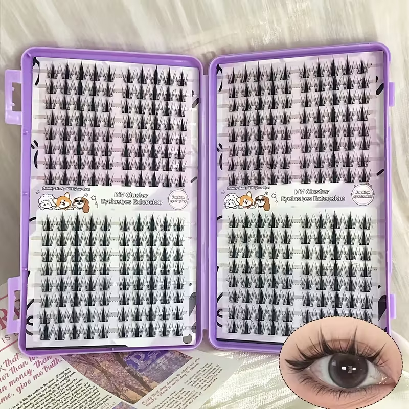 マンガまつげクラスター シャープ 320本入り、13mm長さ - Eyelash Extension Japan のレビューと価格