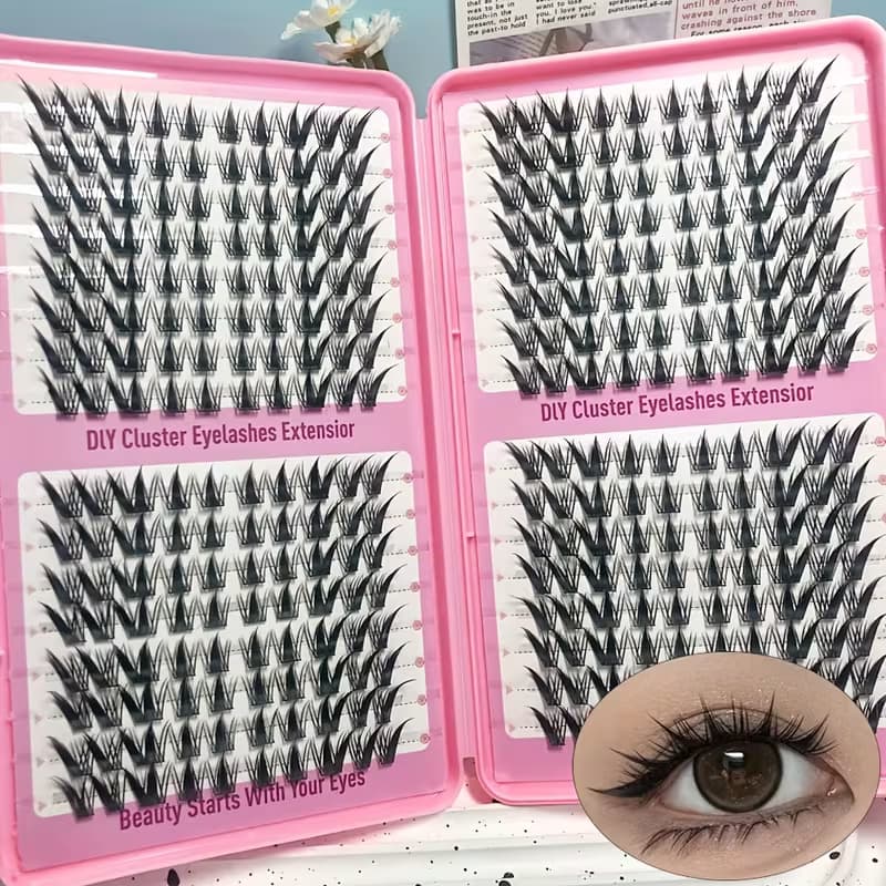 マンガまつげクラスター シャープ 320本入り、13mm長さ - Eyelash Extension Japan のレビューと価格