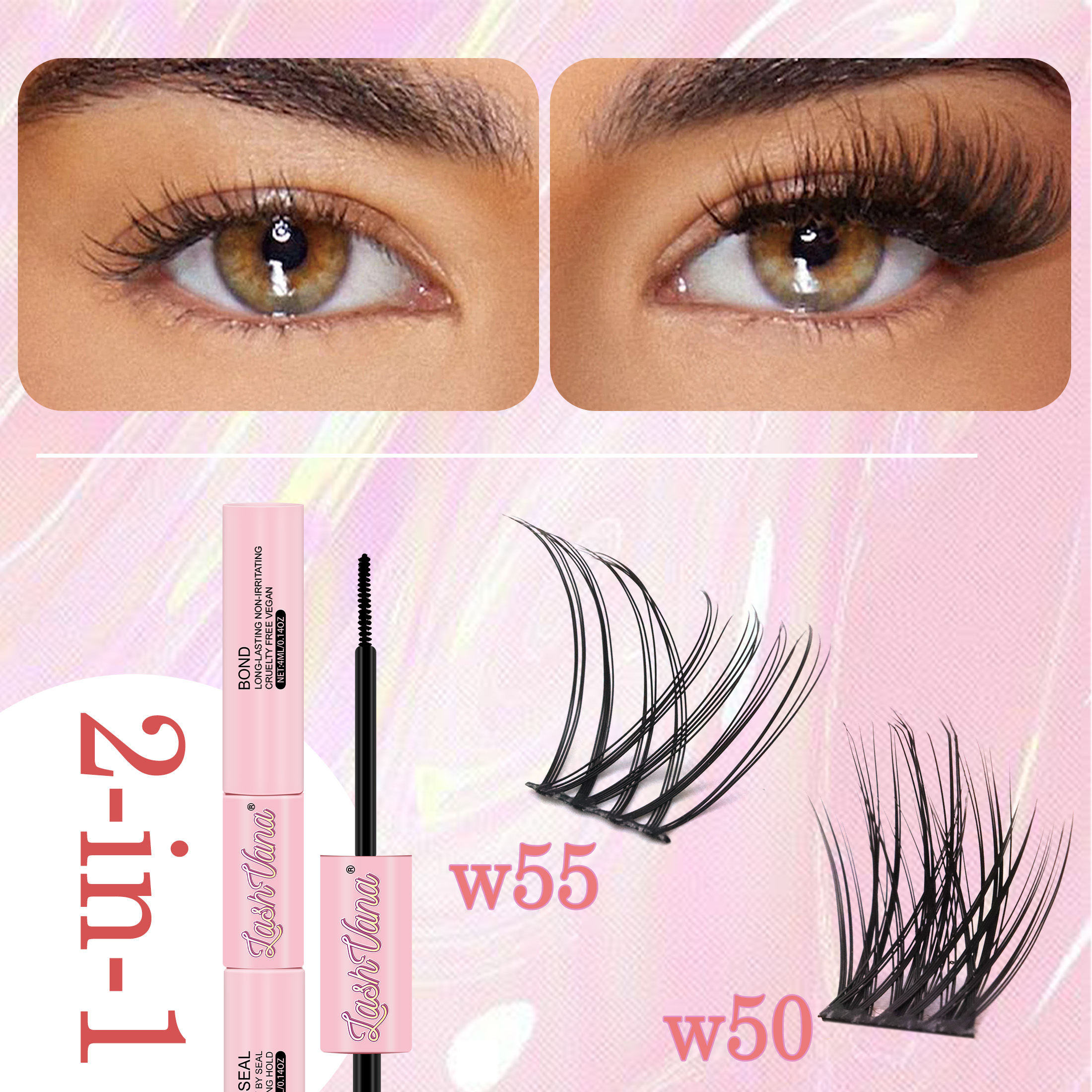DIYメイクアップセット 120束 ラッシュボンド＆シール  - Eyelash Extension Equipment のレビューと価格