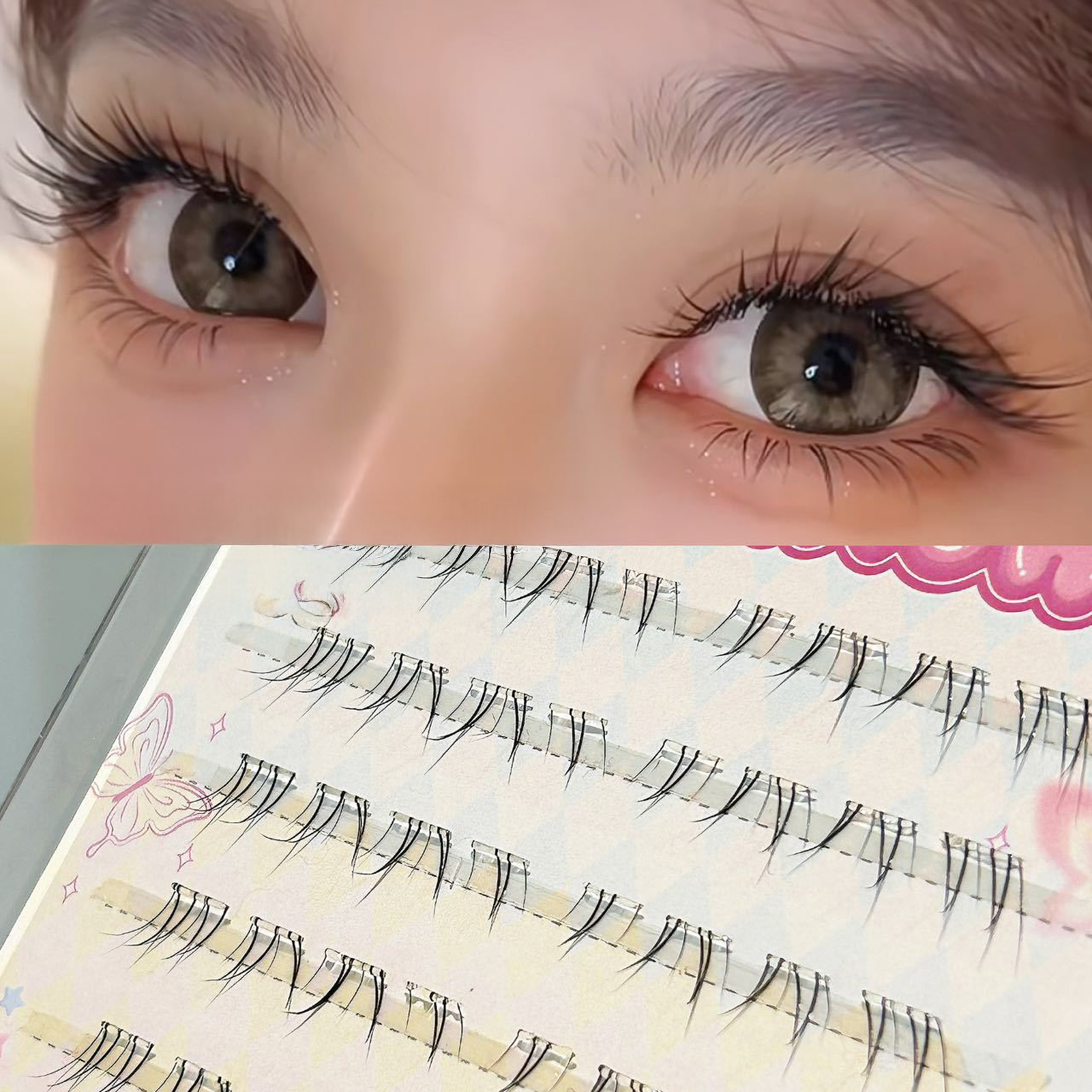 DIY 下まつげエクステ 5-7mm ナチュラルでリアルなク - Eyelash Extension Korean Style のレビューと価格