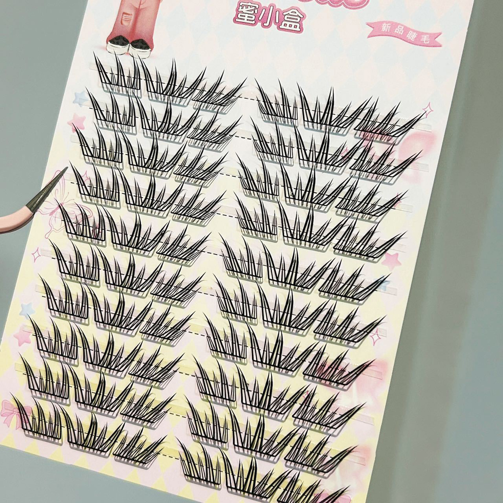 キャットアイのつけまつげエクステンション翼ファンニングナチュ - Eyelash Extension Korean Style のレビューと価格
