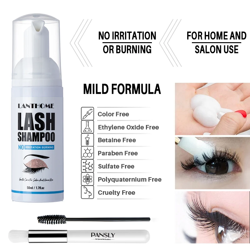 50 ミリリットルプロまつげエクステンションシャンプーフォー - Eyelash Extension Foam Cleanser のレビューと価格