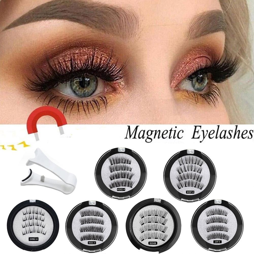 2 ペア 3D 磁気つけまつげ再利用可能な磁気まつげ 4 磁 - Eyelash Extension Equipment のレビューと価格