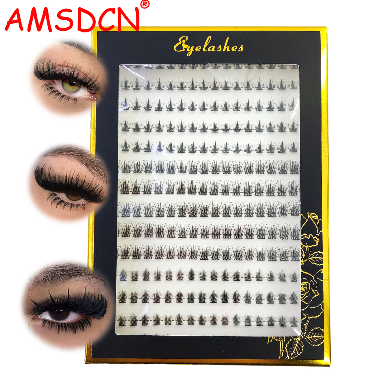 AMSDCN ボトム＆スパイキーラッシュクラスター ボリュー - Eyelash Extension Anime のレビューと価格