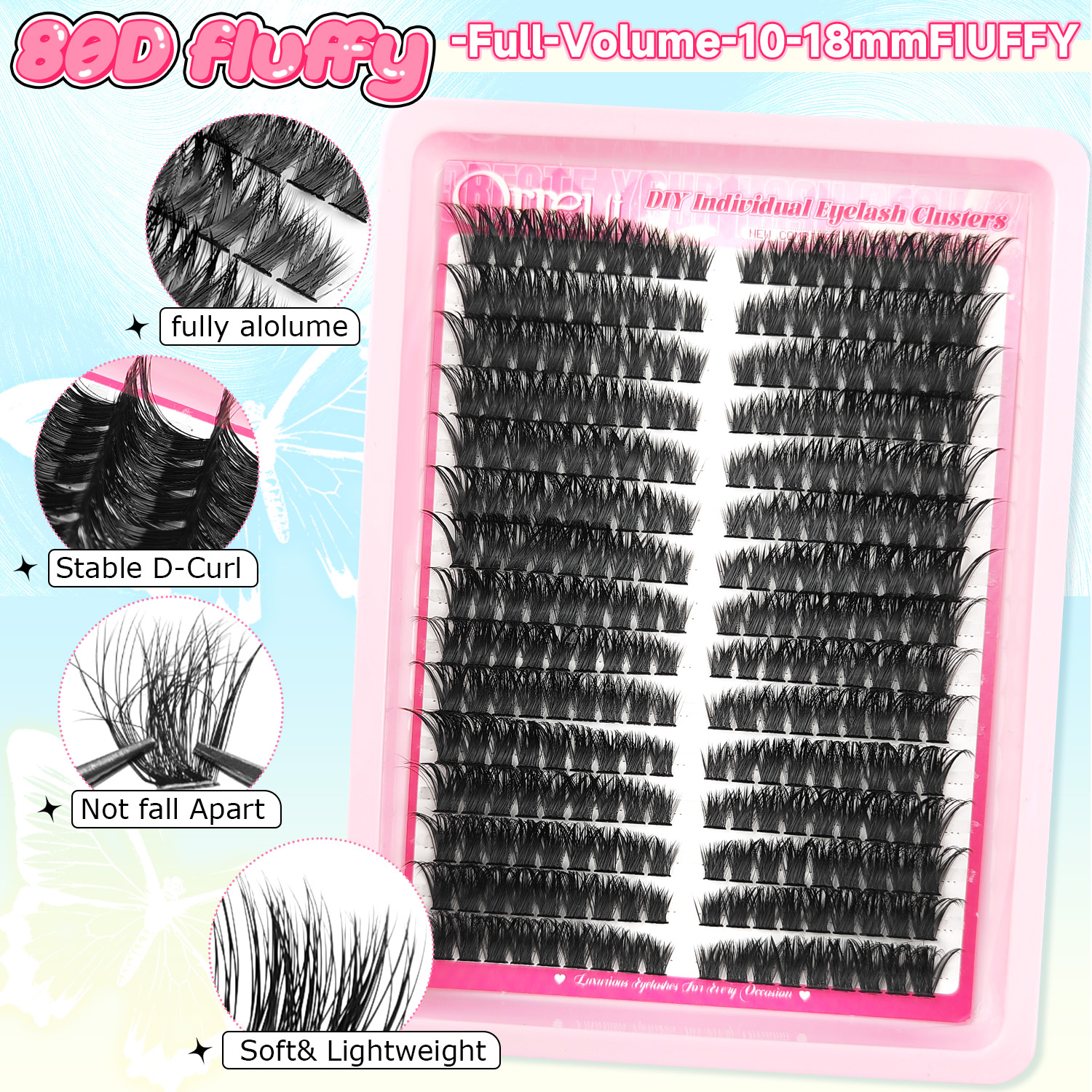 80DふわふわDIYまつげエクステキット 0.07mm Dカ - Eyelash Extension Equipment のレビューと価格