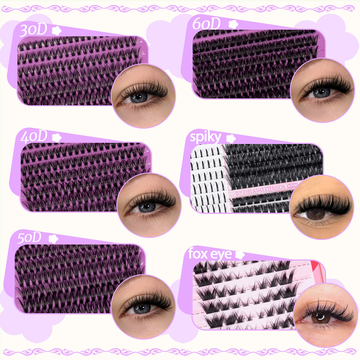 DIY クラスターラッシュキット 個別まつげ フェイクミンク - Eyelash Extension Equipment のレビューと価格