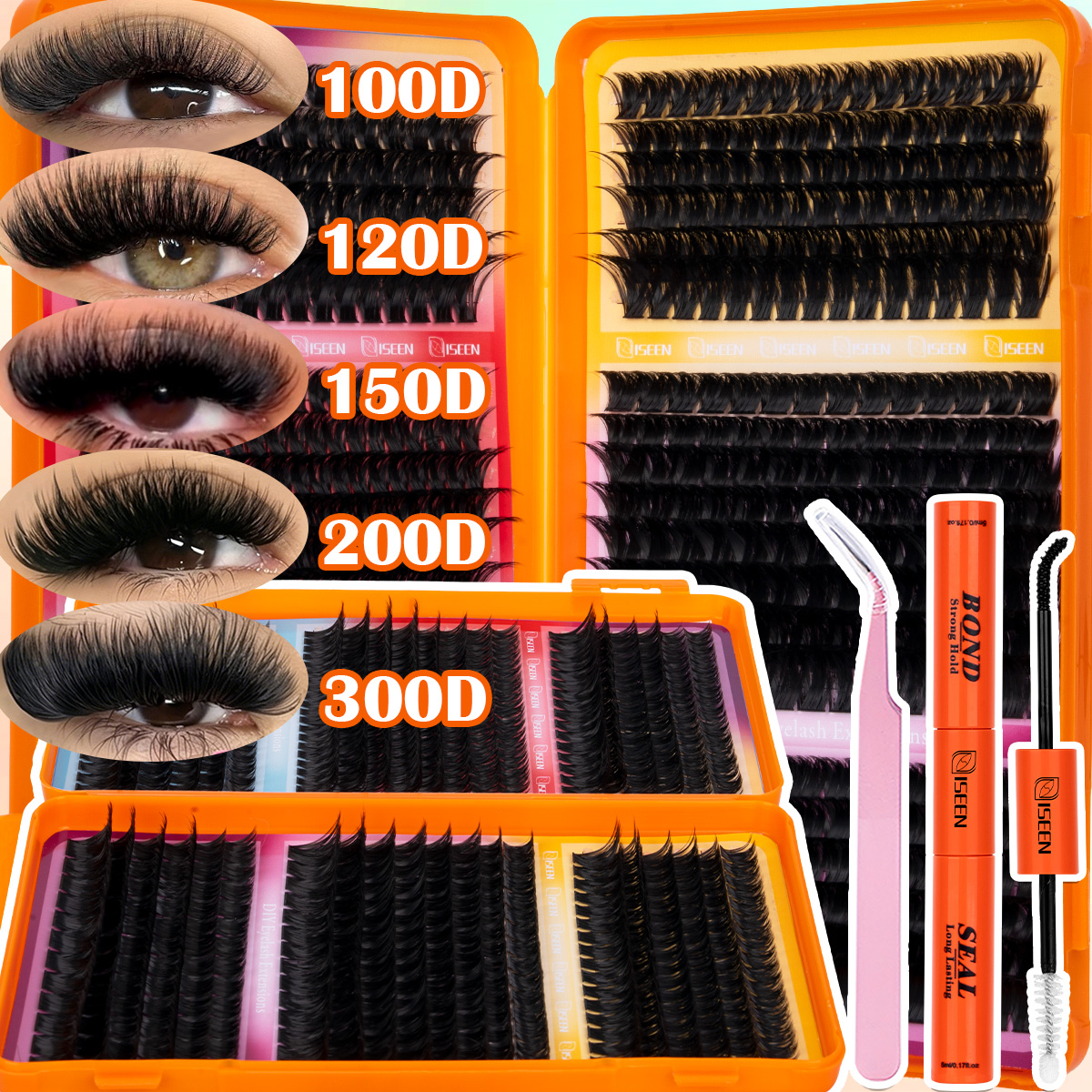 個々のまつげエクステキット、ウィスピーまつげクラスター、ミッ - Eyelash Extension Equipment のレビューと価格
