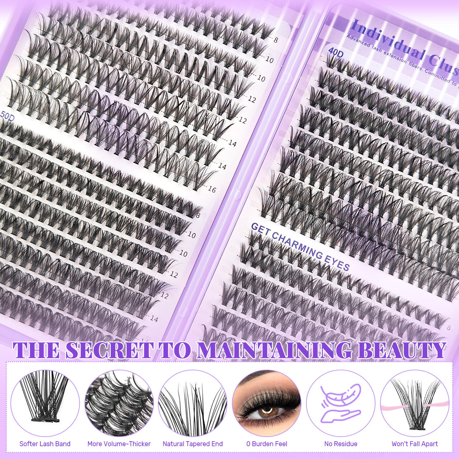 DIYクラスターまつげエクステキット 30D 40D 50D - Eyelash Extension Equipment のレビューと価格