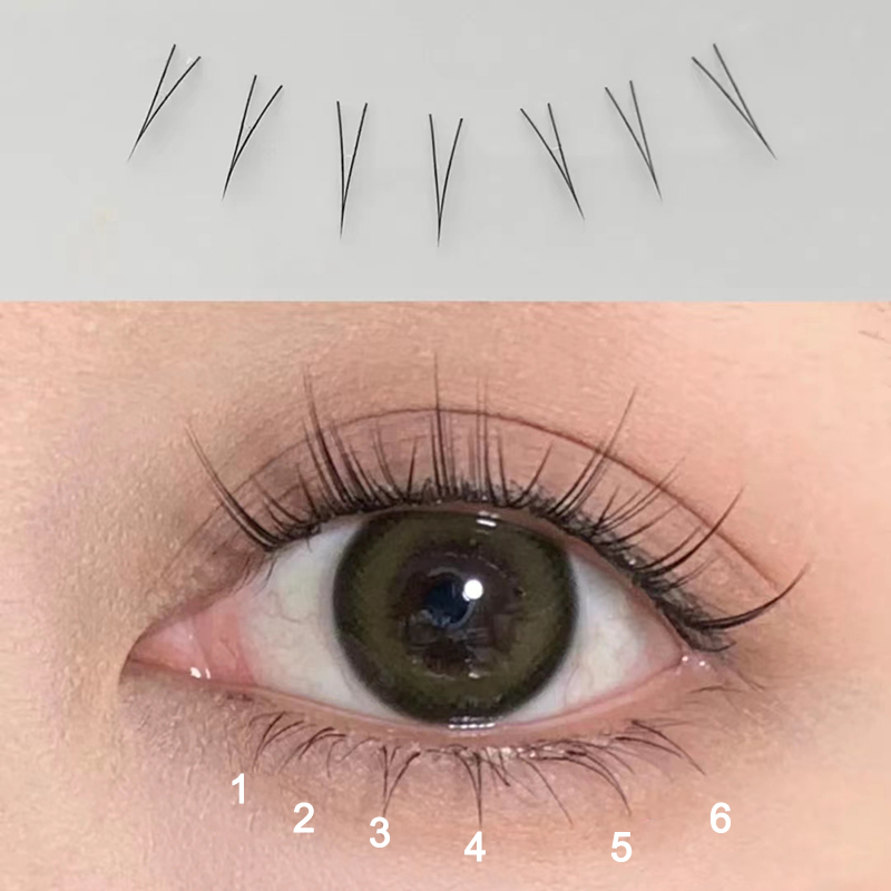 J カール V シェイプ下まつげコミックアイまつげナチュラル - Eyelash Extension Anime のレビューと価格