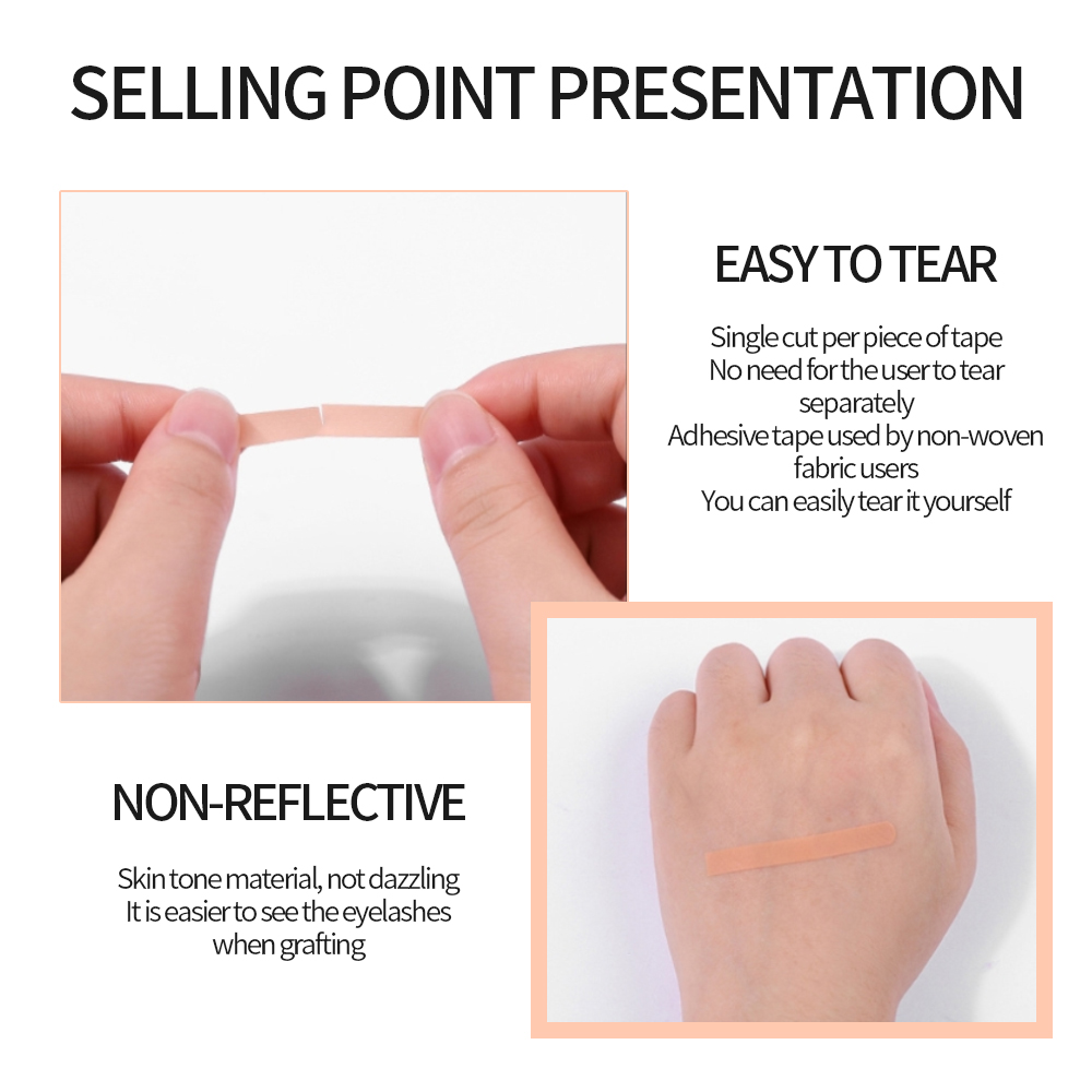 10/20 個まつげテープ不織布微細孔まつげエクステンション - Eyelash Extension Jakarta のレビューと価格