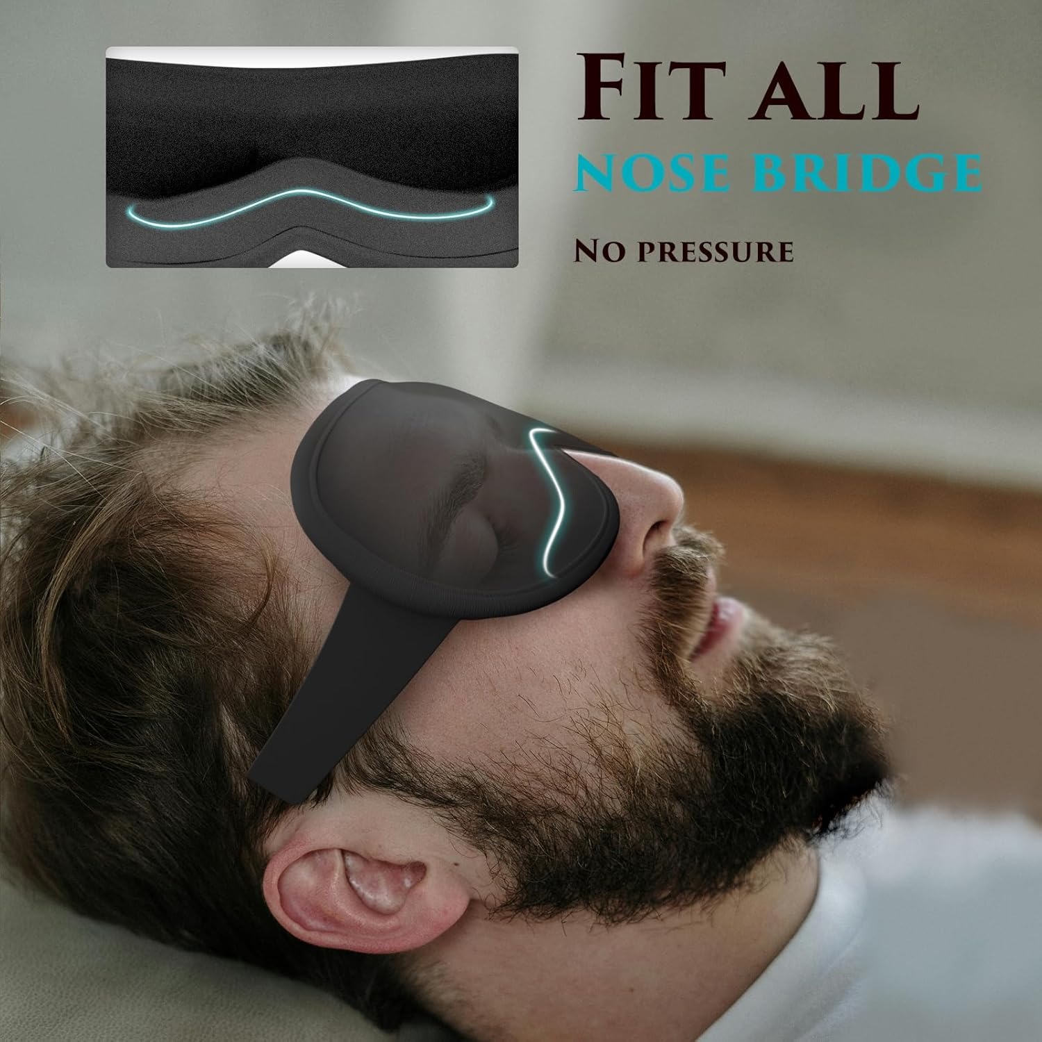 睡眠用アイマスクカバー - 調節可能なストラップ付き睡眠用ア - Eyelash Extension For Men のレビューと価格