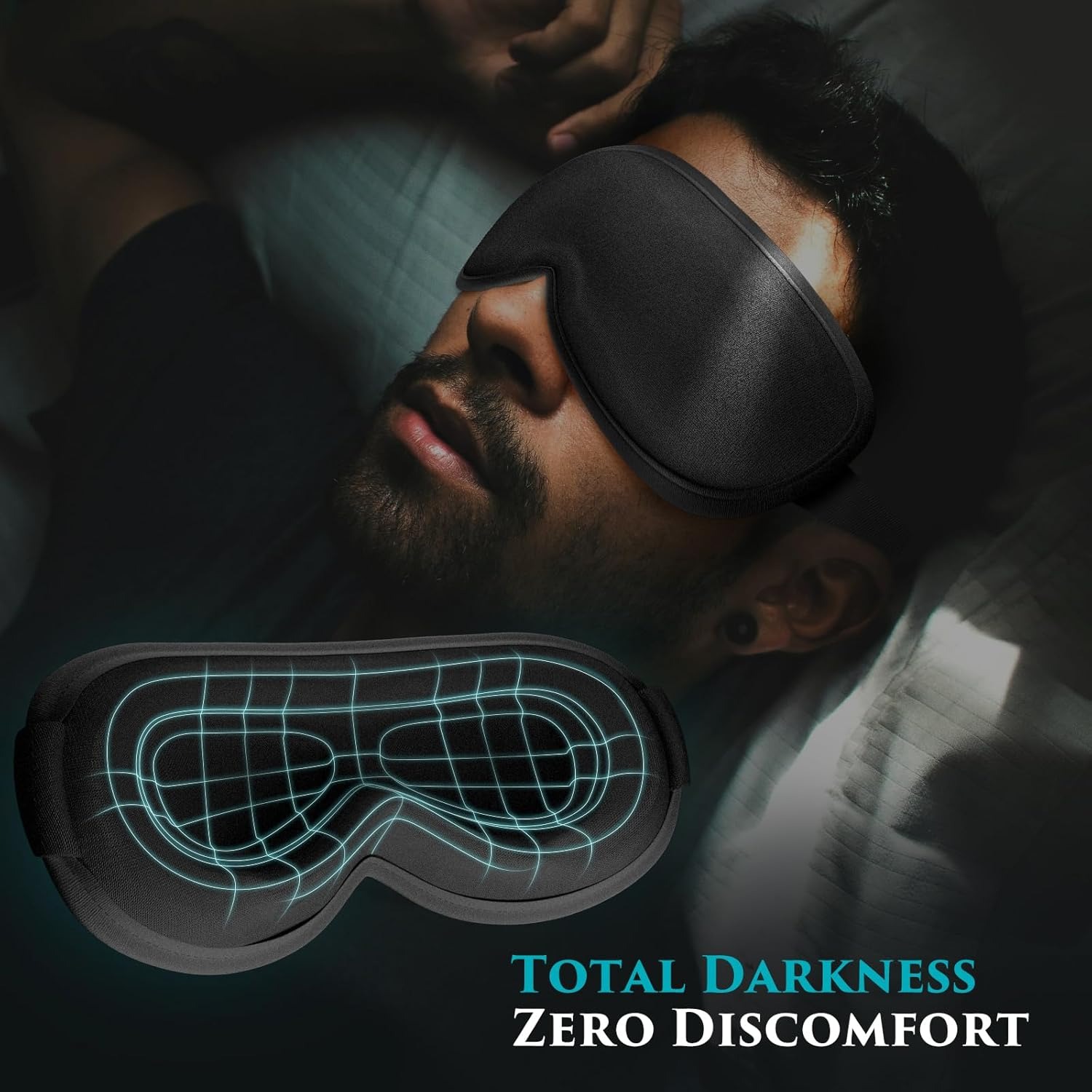 睡眠用アイマスクカバー - 調節可能なストラップ付き睡眠用ア - Eyelash Extension For Men のレビューと価格
