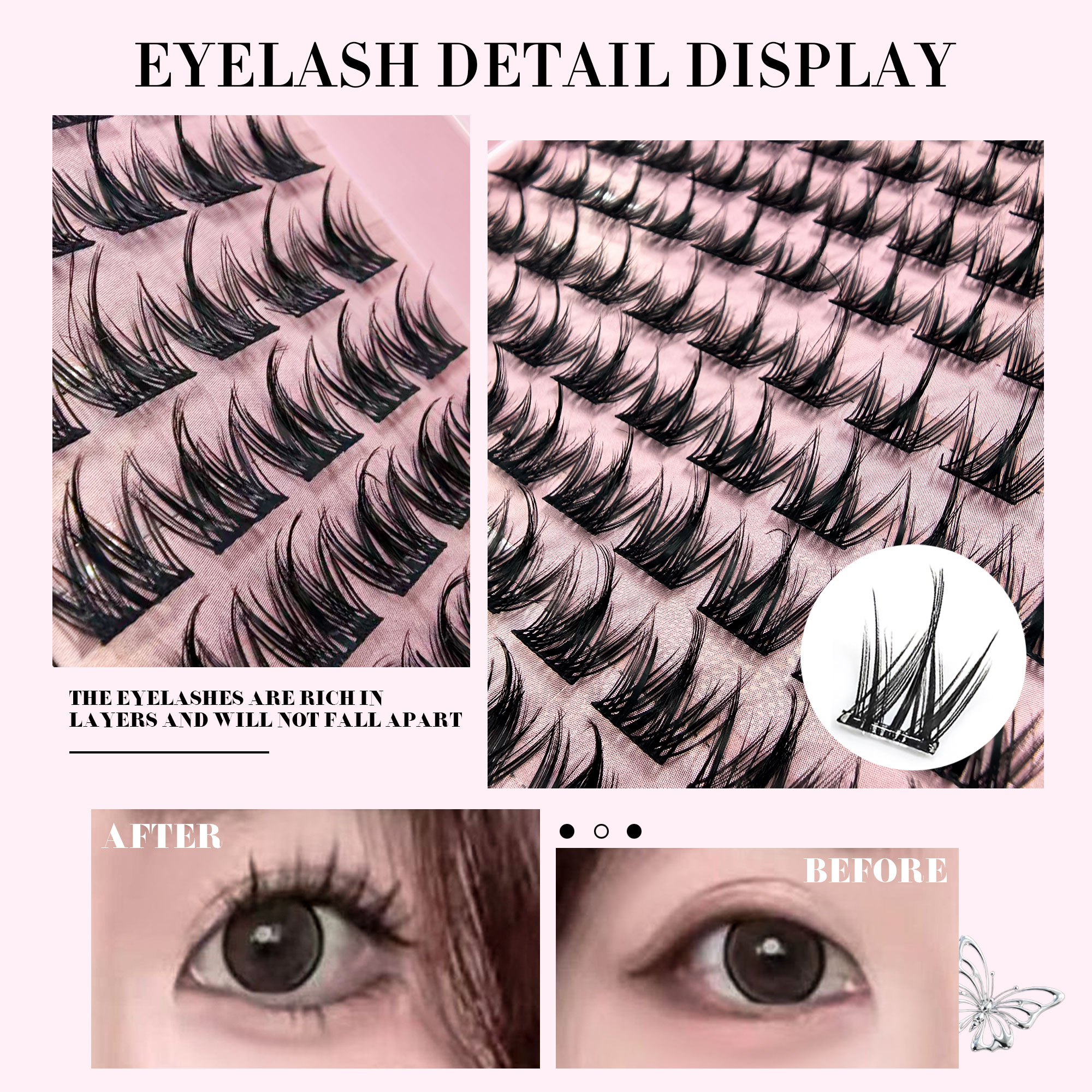 120 クラスター DIY まつげエクステンションキット、1 - Eyelash Extension Equipment のレビューと価格