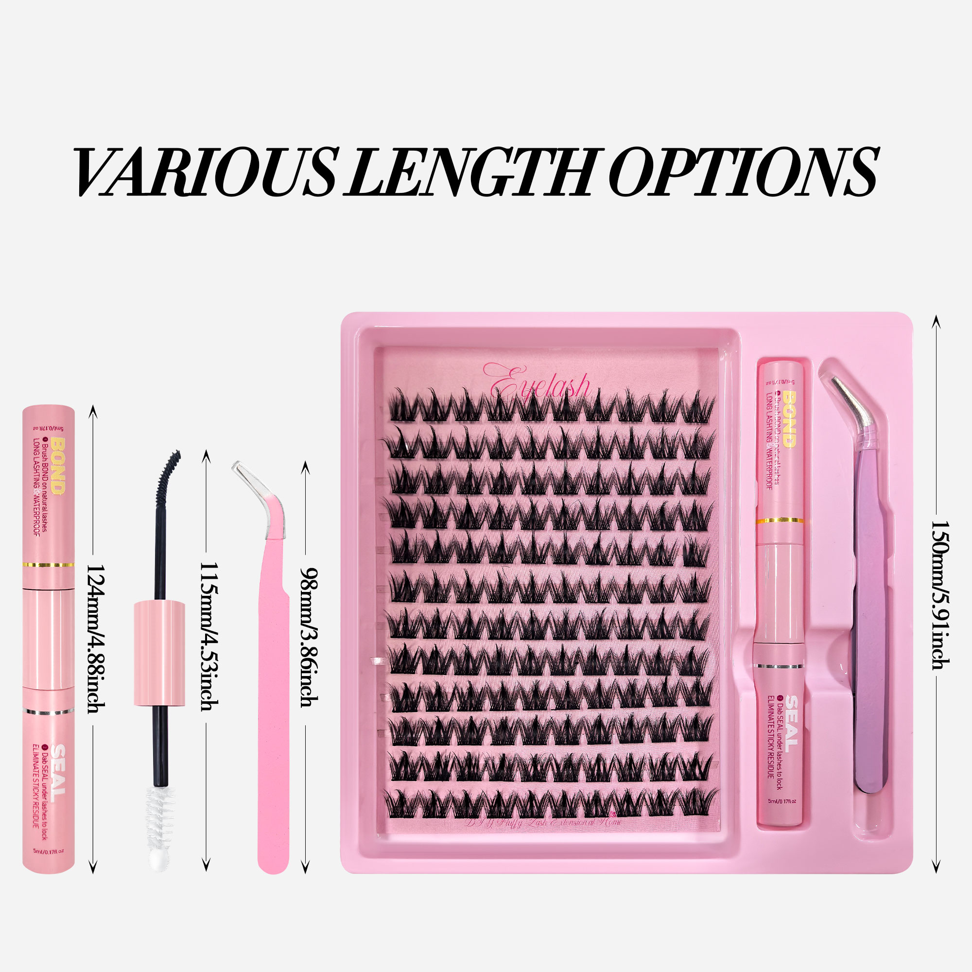 120 クラスター DIY まつげエクステンションキット、1 - Eyelash Extension Equipment のレビューと価格