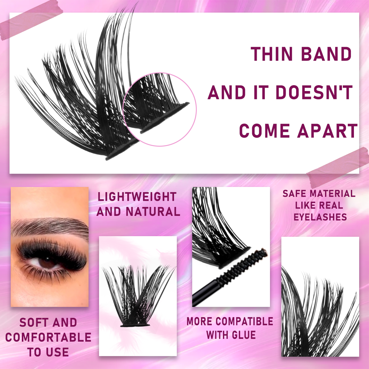DIYまつげクラスターキット 大容量 ソフトラッシュ フェイ - Eyelash Extension Equipment のレビューと価格