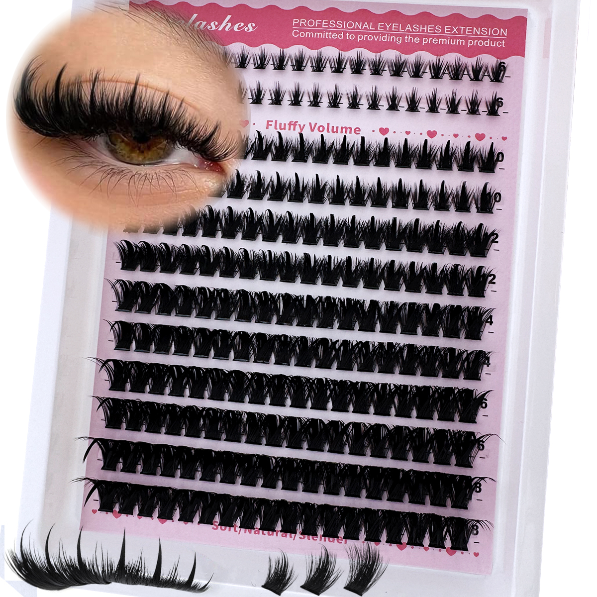 スパイクス60D-300Dまつげ6-18mmラッシュスパイク - Eyelash Extension Anime のレビューと価格