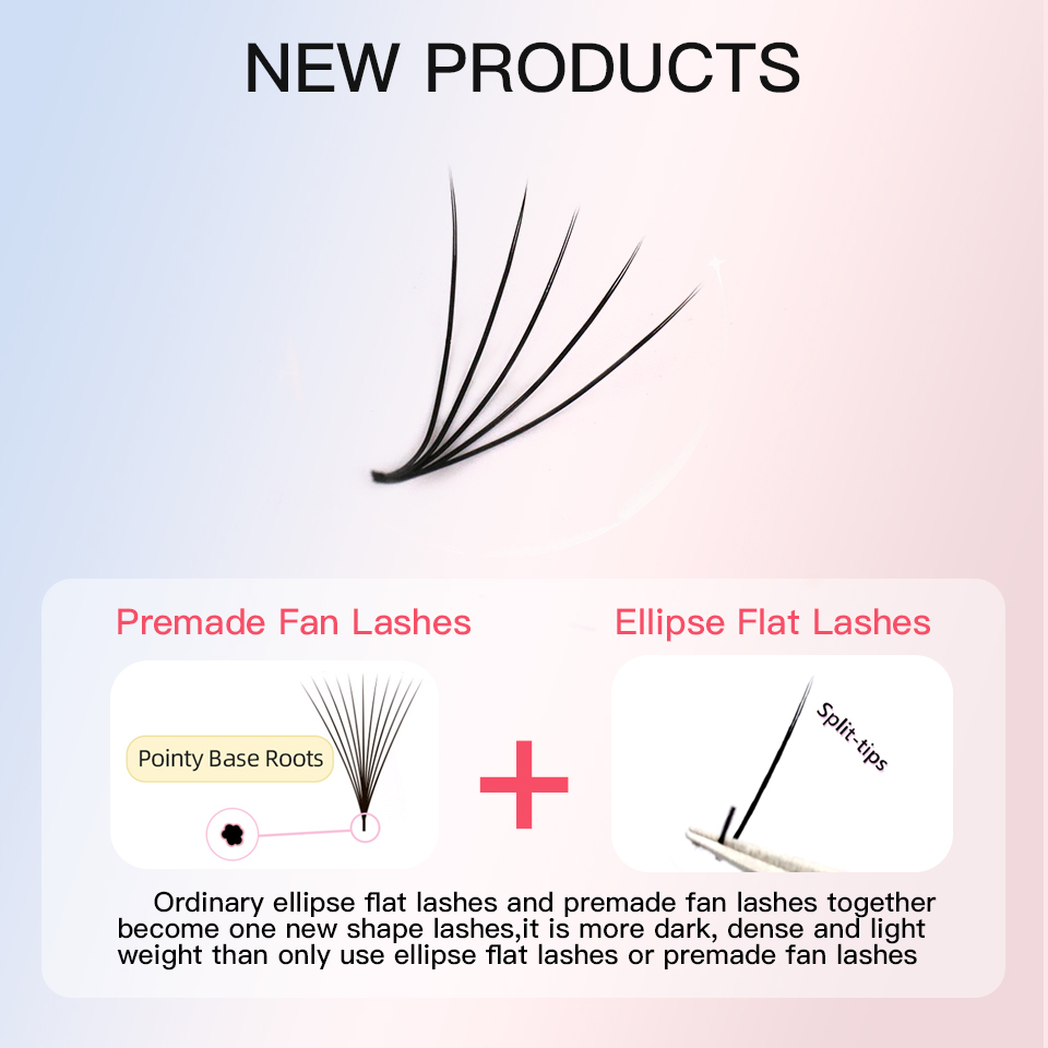 細い根のまつげエクステファン,スーパーブラック,フラット,先 - Eyelash Extension Supernatural のレビューと価格