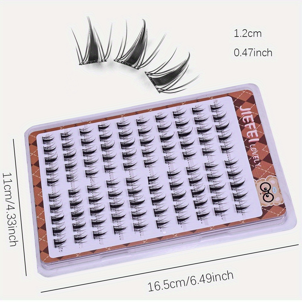 10列のかわいいバニーラッシュ、接着剤不要DIYクラスター、 - Eyelash Extension Japan のレビューと価格