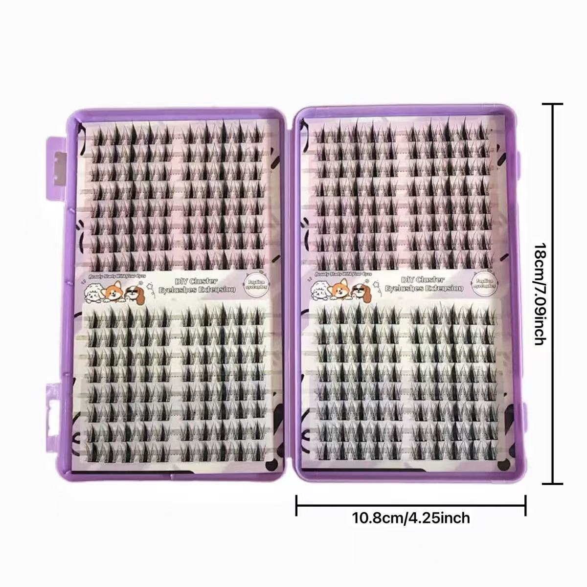 マンガまつげクラスター シャープ 320本入り、13mm長さ - Eyelash Extension Japan のレビューと価格