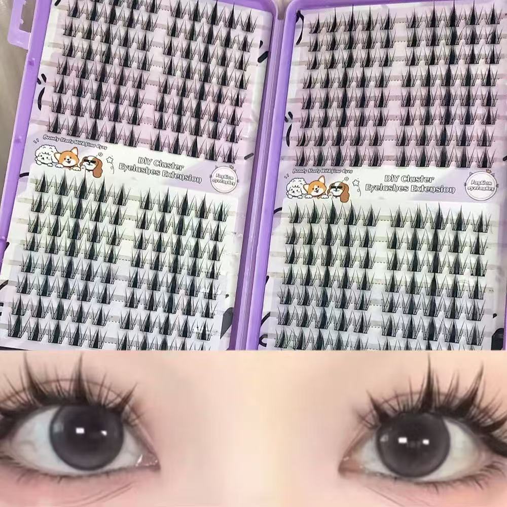 マンガまつげクラスター シャープ 320本入り、13mm長さ - Eyelash Extension Japan のレビューと価格